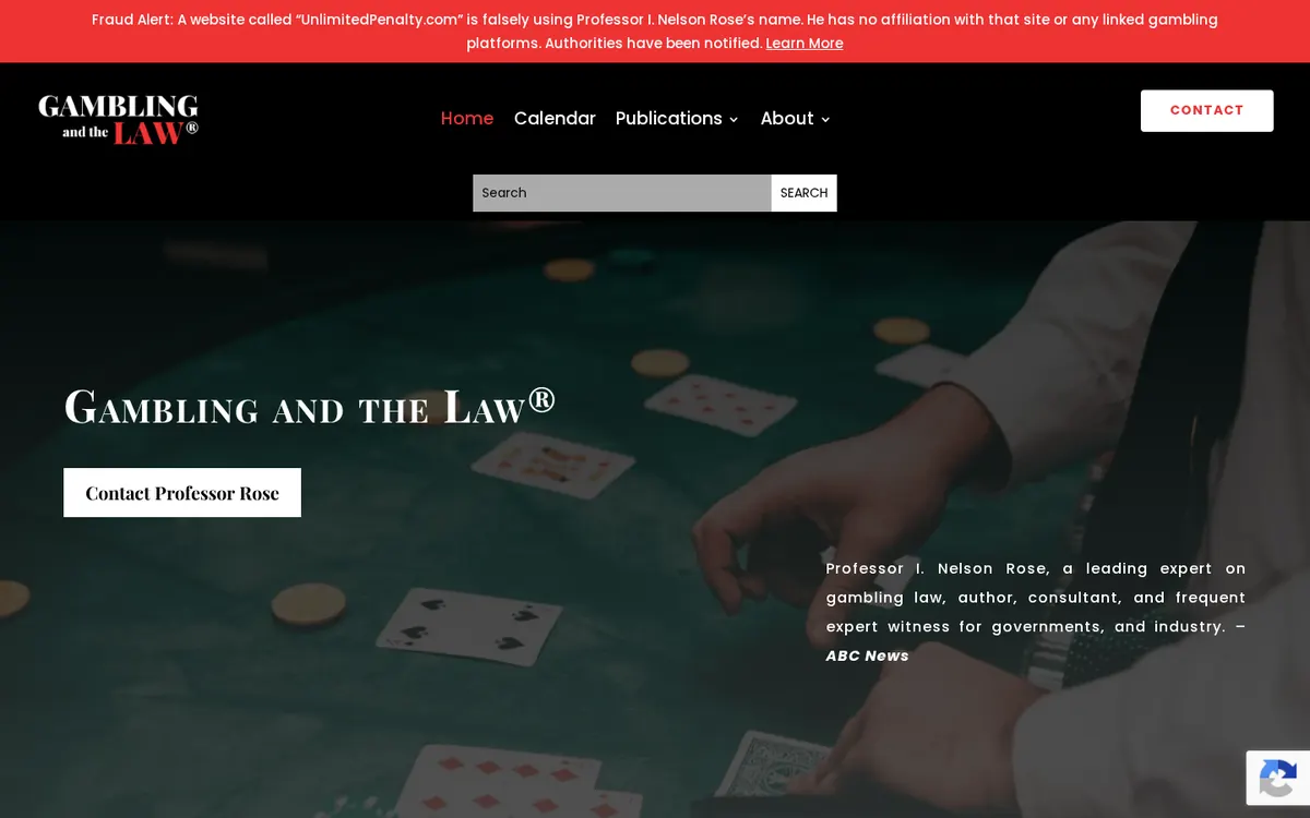 Gambling and the Law homepage hero
